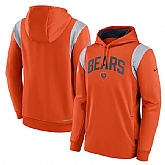 Men's Chicago Bears Orange Sideline Stack Performance Pullover Hoodie,baseball caps,new era cap wholesale,wholesale hats